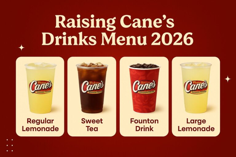 Raising Cane’s Drinks Menu 2026