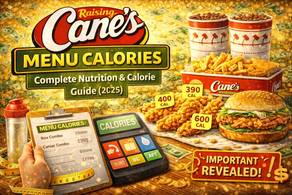 Raising Cane's Menu Calories