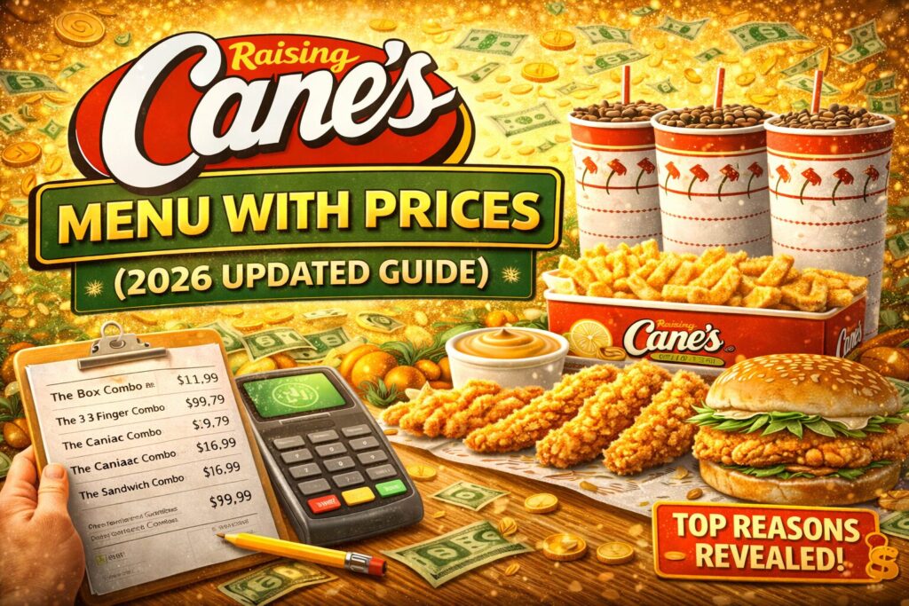 Raising Cane's Menu With Prices