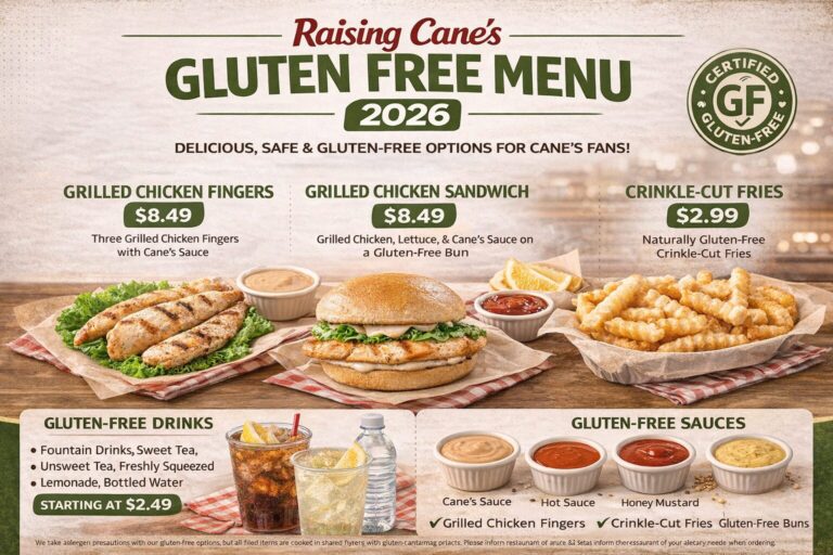 Raising Cane’s Gluten Free Menu